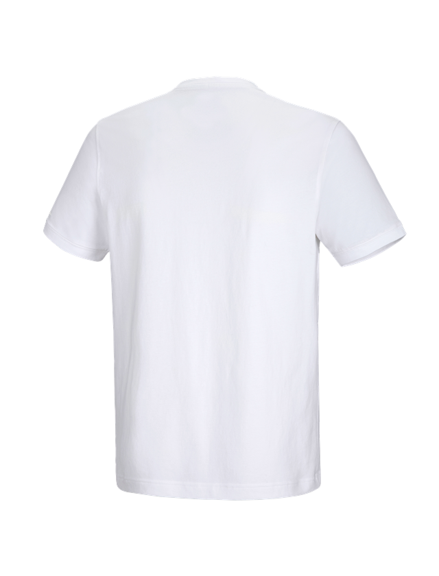 Koszulki | Pulower | Koszule: e.s. Koszulka cotton stretch dekolt w serek + biały 3