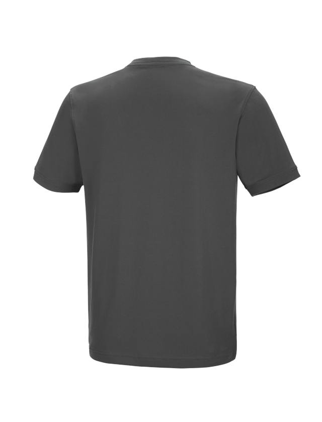 Koszulki | Pulower | Koszule: e.s. Koszulka cotton stretch dekolt w serek + antracytowy 1