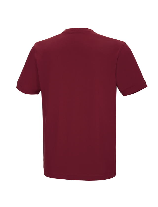 Koszulki | Pulower | Koszule: e.s. Koszulka cotton stretch dekolt w serek + bordowy 1