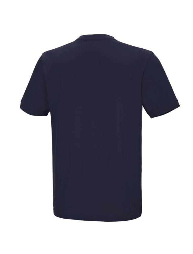 Koszulki | Pulower | Koszule: e.s. Koszulka cotton stretch dekolt w serek + granatowy 3