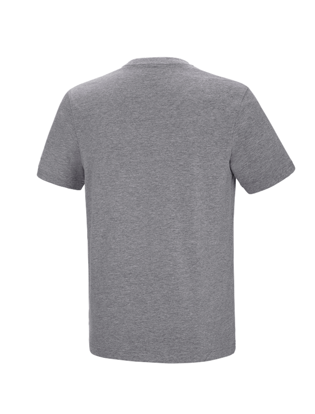 Koszulki | Pulower | Koszule: e.s. Koszulka cotton stretch dekolt w serek + szary melanżowy 3