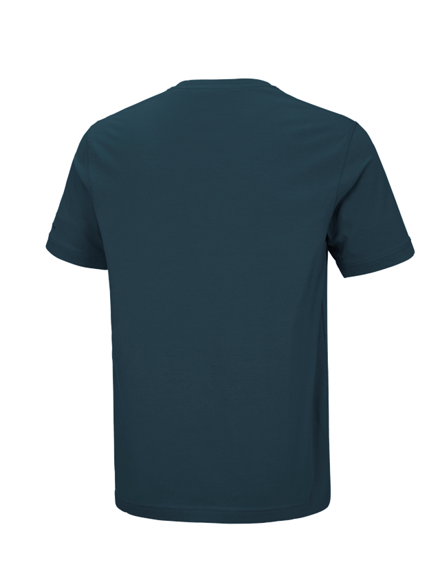Koszulki | Pulower | Koszule: e.s. Koszulka cotton stretch dekolt w serek + niebieski morski 1