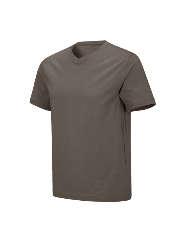 Koszulki | Pulower | Koszule: e.s. Koszulka cotton stretch dekolt w serek + kamienny 2
