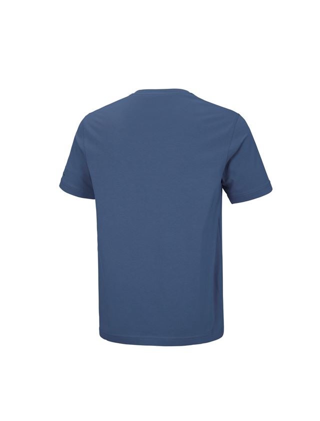 Koszulki | Pulower | Koszule: e.s. Koszulka cotton stretch dekolt w serek + kobaltowy 1
