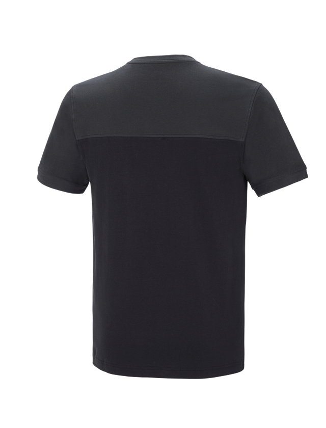 Koszulki | Pulower | Koszule: e.s. Koszulka cotton stretch bicolor + czarny/grafitowy 3