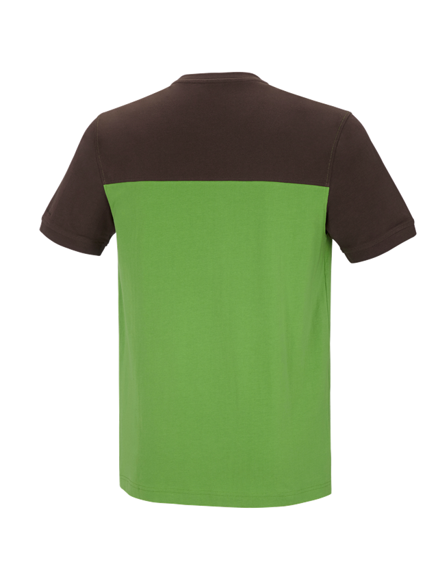 Ciesla / Stolarz: e.s. Koszulka cotton stretch bicolor + zielony morski/kasztanowy 1