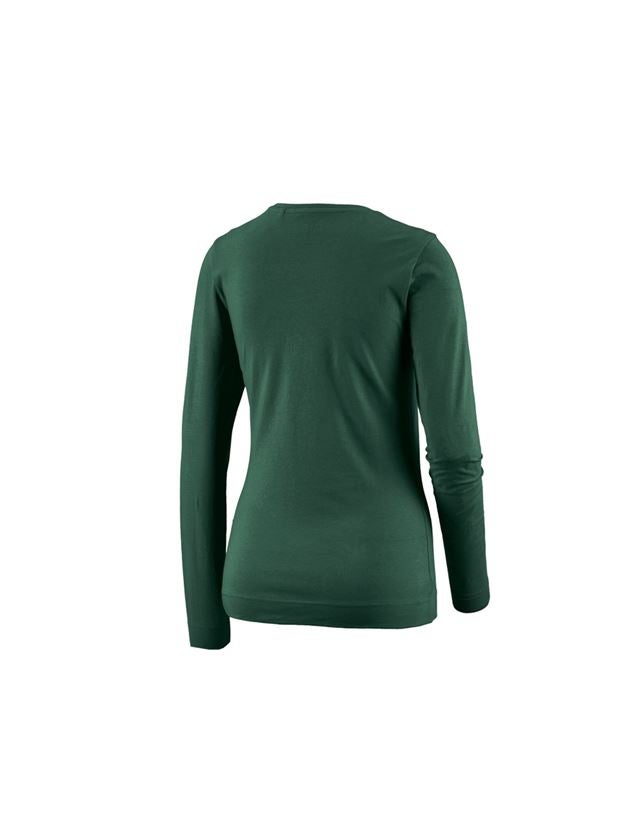Koszulki | Pulower | Bluzki: e.s. Bluzka długi rękaw cotton stretch, damska + zielony 1