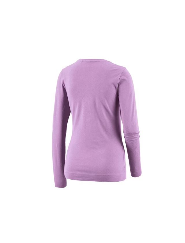 Koszulki | Pulower | Bluzki: e.s. Bluzka długi rękaw cotton stretch, damska + lawendowy 1