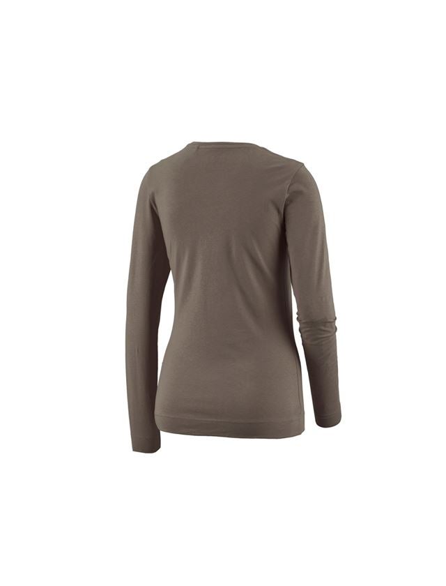 Koszulki | Pulower | Bluzki: e.s. Bluzka długi rękaw cotton stretch, damska + kamienny 1