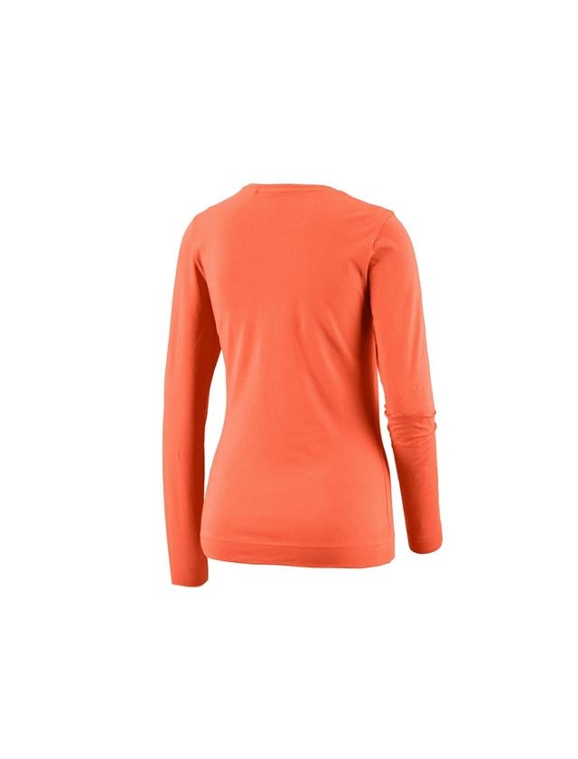 Koszulki | Pulower | Bluzki: e.s. Bluzka długi rękaw cotton stretch, damska + nektarynkowy 1