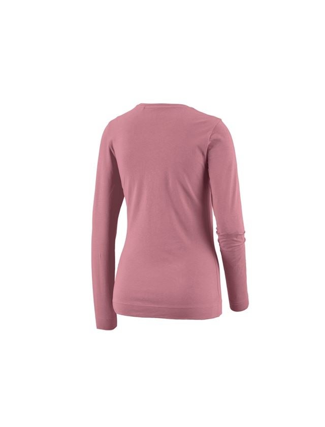Koszulki | Pulower | Bluzki: e.s. Bluzka długi rękaw cotton stretch, damska + różowy antyczny 1