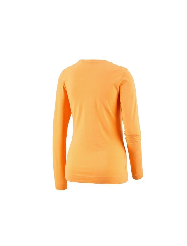 Koszulki | Pulower | Bluzki: e.s. Bluzka długi rękaw cotton stretch, damska + jasnopomarańczowy 1
