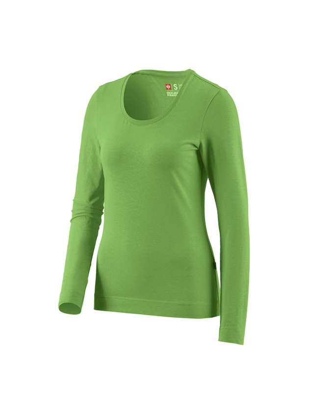 Koszulki | Pulower | Bluzki: e.s. Bluzka długi rękaw cotton stretch, damska + zielony morski 2