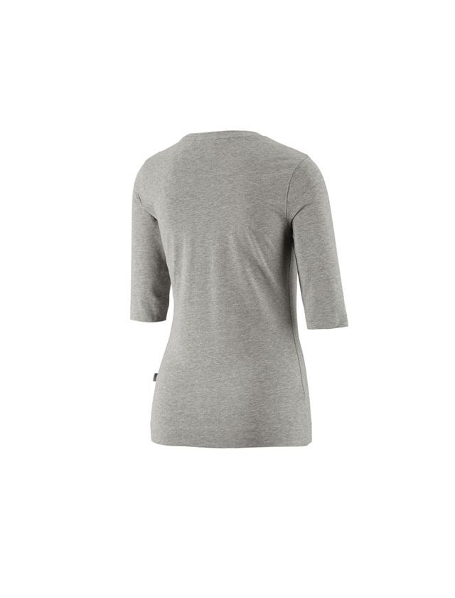 Koszulki | Pulower | Bluzki: e.s. Koszulka rękaw 3/4 cotton stretch, damska + szary melanżowy 1
