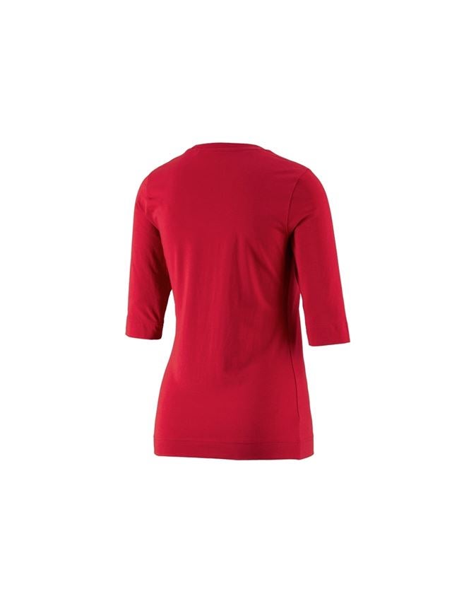 Koszulki | Pulower | Bluzki: e.s. Koszulka rękaw 3/4 cotton stretch, damska + ognistoczerwony 1