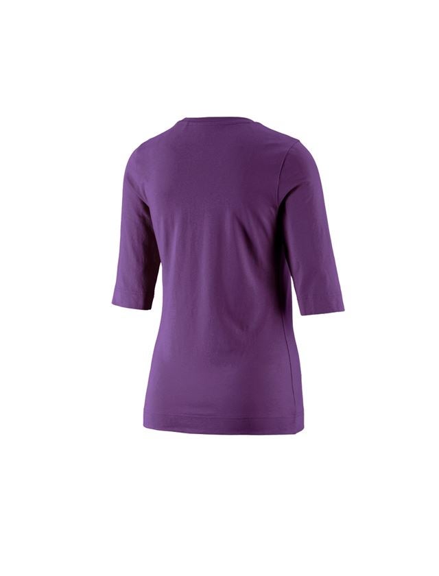 Koszulki | Pulower | Bluzki: e.s. Koszulka rękaw 3/4 cotton stretch, damska + fioletowy 1