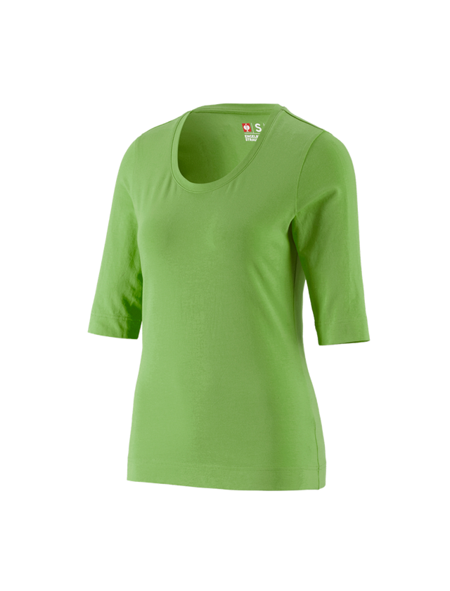 Koszulki | Pulower | Bluzki: e.s. Koszulka rękaw 3/4 cotton stretch, damska + zielony morski 1