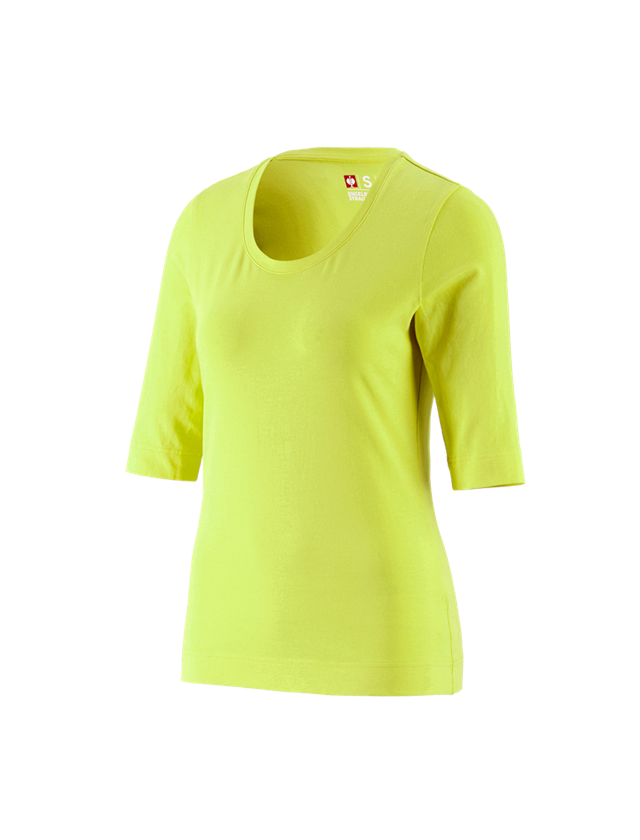 Koszulki | Pulower | Bluzki: e.s. Koszulka rękaw 3/4 cotton stretch, damska + majowa zieleń