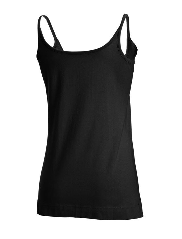 Koszulki | Pulower | Bluzki: e.s. Top na ramiączkach cotton stretch, damski + czarny 1