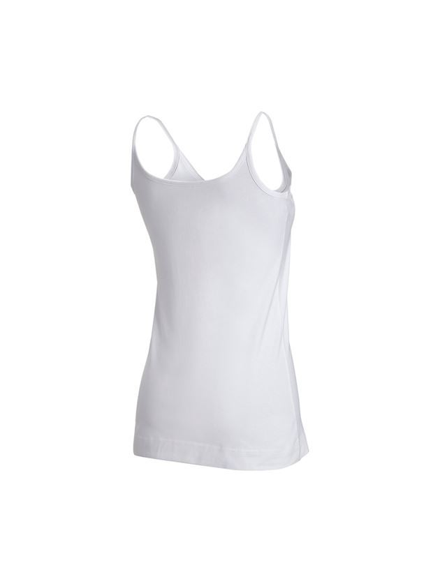 Koszulki | Pulower | Bluzki: e.s. Top na ramiączkach cotton stretch, damski + biały 1