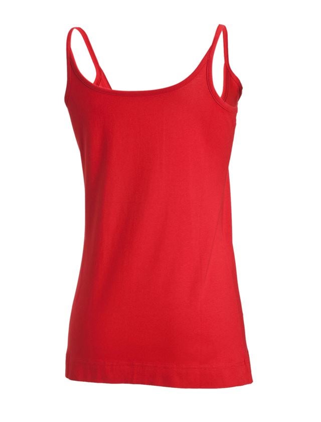 Koszulki | Pulower | Bluzki: e.s. Top na ramiączkach cotton stretch, damski + ognistoczerwony 3
