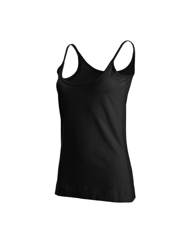 Koszulki | Pulower | Bluzki: e.s. Top na ramiączkach cotton stretch, damski + czarny
