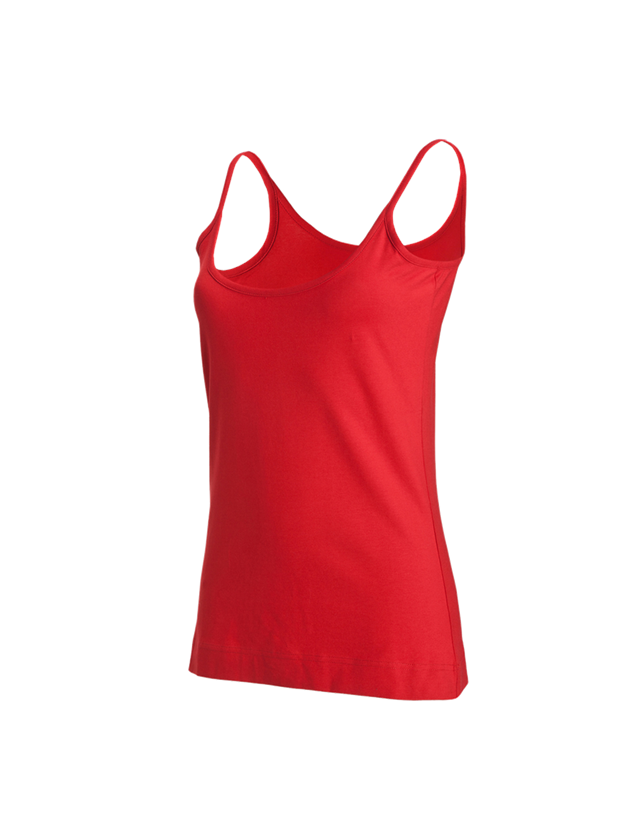 Koszulki | Pulower | Bluzki: e.s. Top na ramiączkach cotton stretch, damski + ognistoczerwony 2