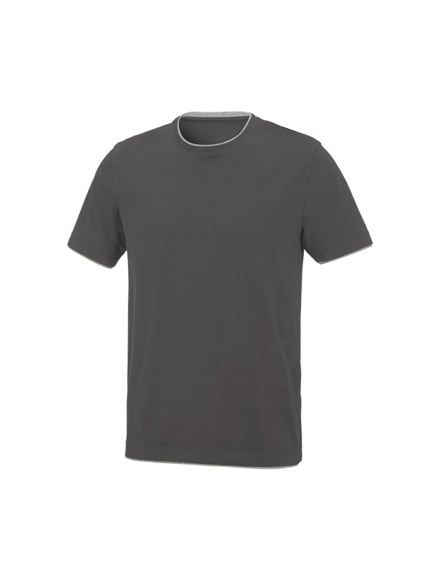 Koszulki | Pulower | Koszule: e.s. Koszulka cotton stretch Layer + antracytowy/platynowy