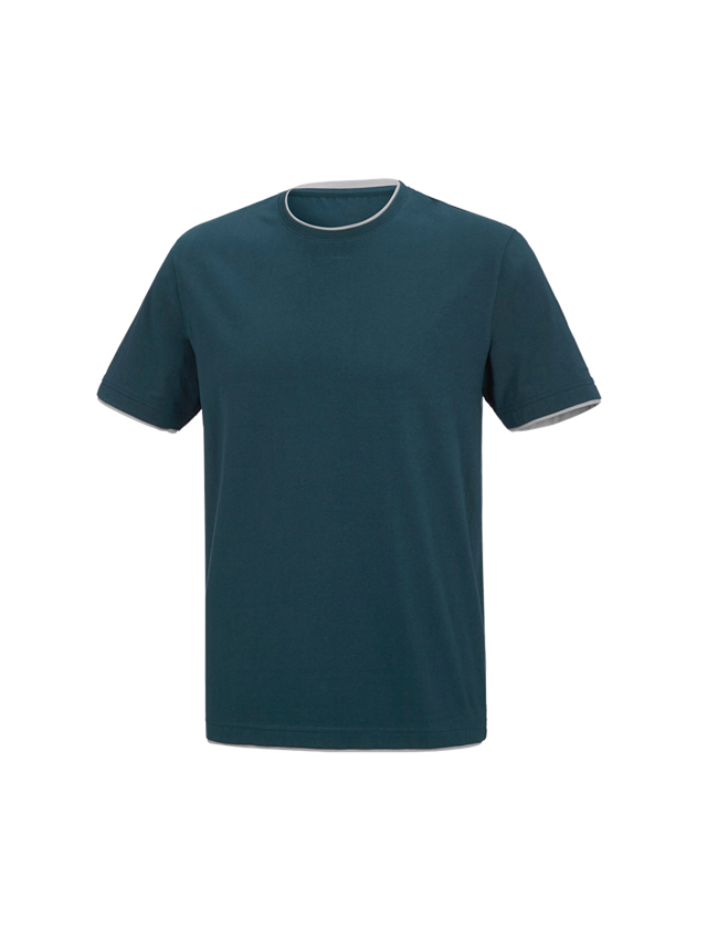 Koszulki | Pulower | Koszule: e.s. Koszulka cotton stretch Layer + niebieski morski/platynowy