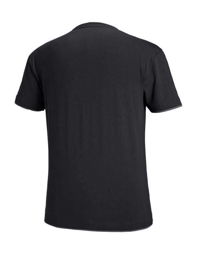 Koszulki | Pulower | Koszule: e.s. Koszulka cotton stretch Layer + czarny/cementowy 3