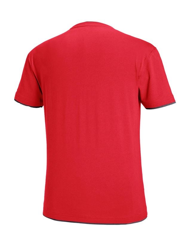 Koszulki | Pulower | Koszule: e.s. Koszulka cotton stretch Layer + ognistoczerwony/czarny 3