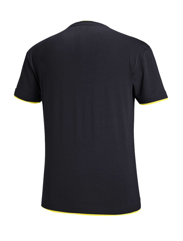 Koszulki | Pulower | Koszule: e.s. Koszulka cotton stretch Layer + szafirowy/cytrusowy 1