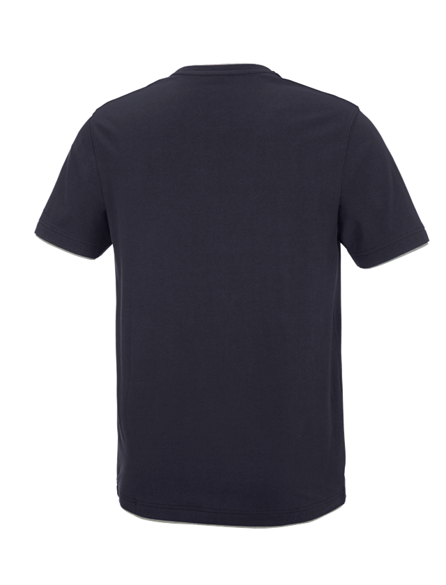Koszulki | Pulower | Koszule: e.s. Koszulka cotton stretch Layer + granatowy/szary melanżowy 3