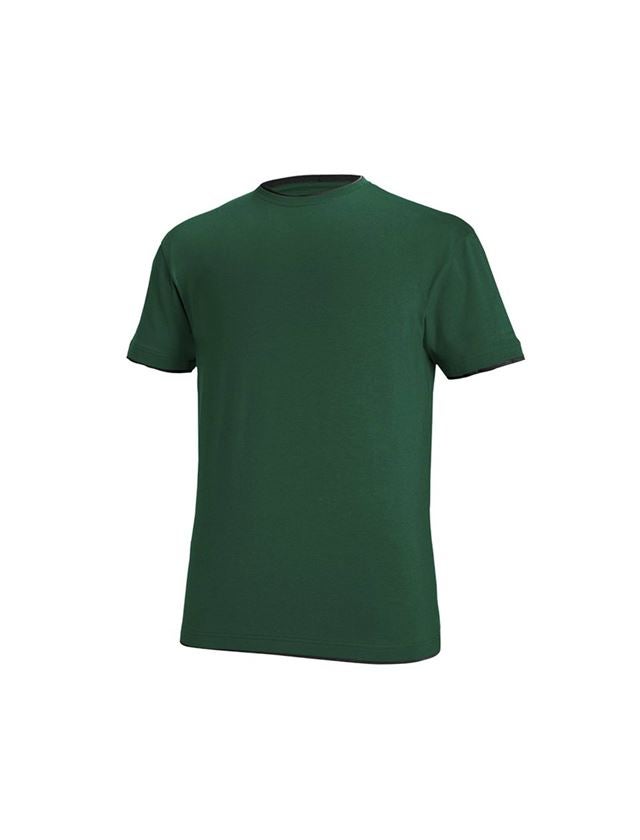 Ogrodnik / Lesnictwo / Rolnictwo: e.s. Koszulka cotton stretch Layer + zielony/czarny 2