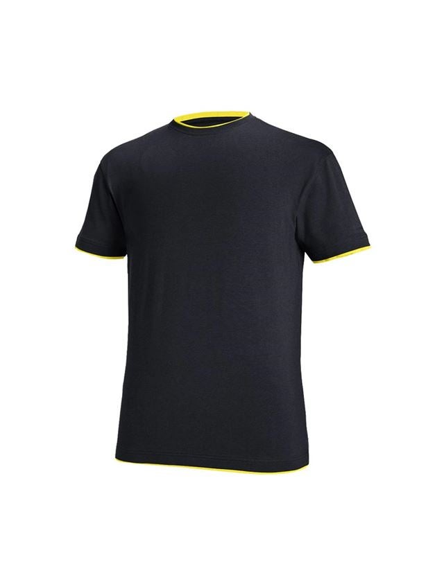 Koszulki | Pulower | Koszule: e.s. Koszulka cotton stretch Layer + szafirowy/cytrusowy