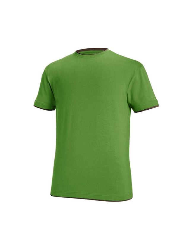Koszulki | Pulower | Koszule: e.s. Koszulka cotton stretch Layer + zielony morski/kasztanowy 2