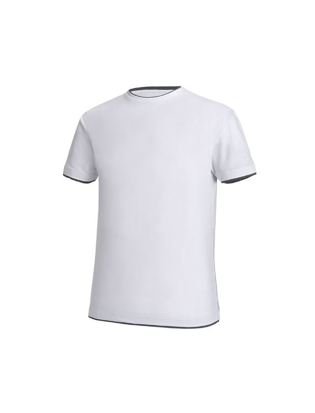 Koszulki | Pulower | Koszule: e.s. Koszulka cotton stretch Layer + biały/szary 1