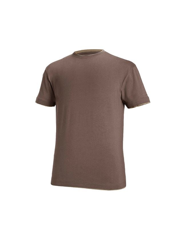 Tematy: e.s. Koszulka cotton stretch Layer + kasztanowy/orzech laskowy 2
