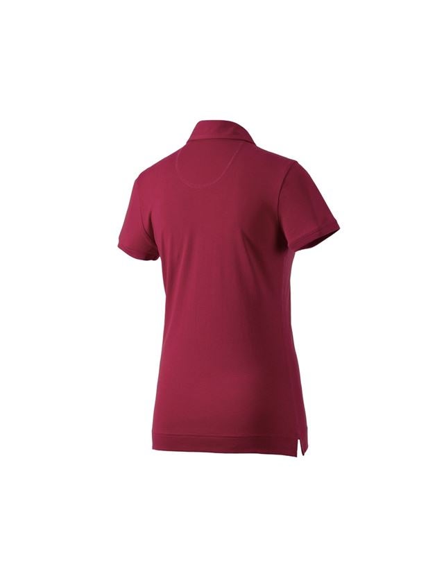 Koszulki | Pulower | Bluzki: e.s. Koszulka polo cotton stretch, damska + bordowy 1