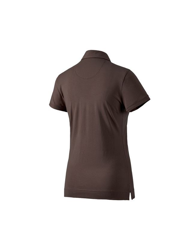 Koszulki | Pulower | Bluzki: e.s. Koszulka polo cotton stretch, damska + kasztanowy 1