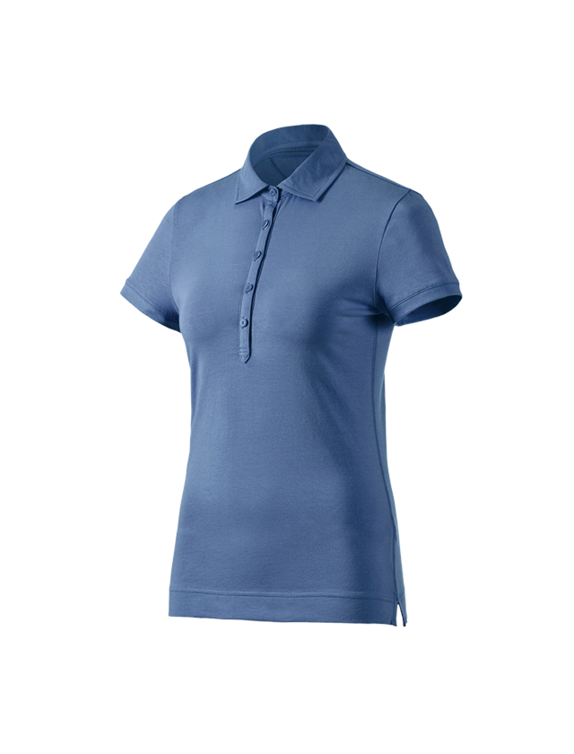 Koszulki | Pulower | Bluzki: e.s. Koszulka polo cotton stretch, damska + kobaltowy
