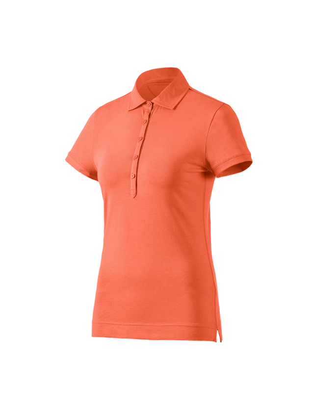 Koszulki | Pulower | Bluzki: e.s. Koszulka polo cotton stretch, damska + nektarynkowy