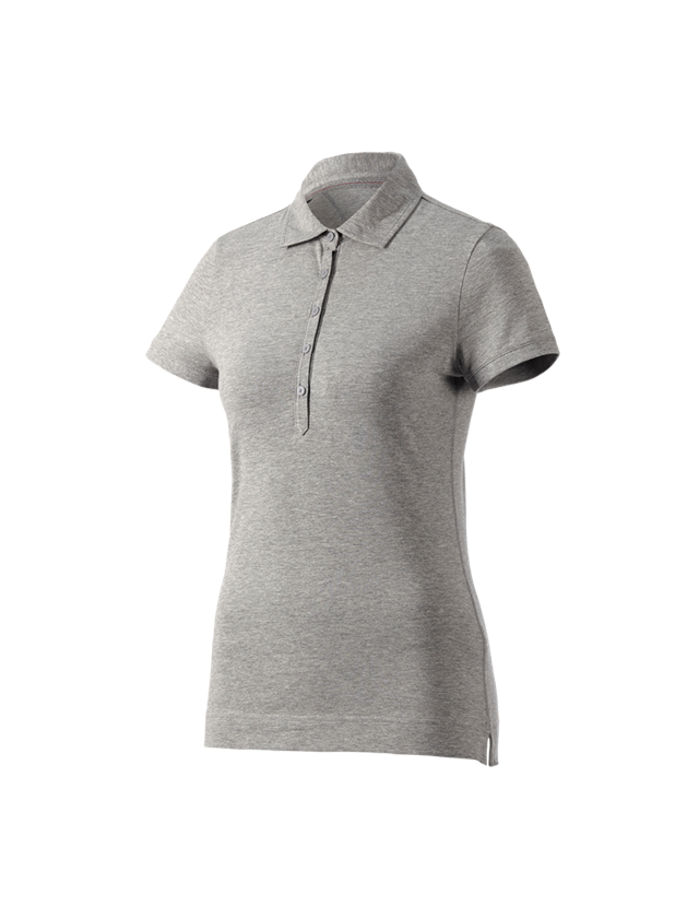 Koszulki | Pulower | Bluzki: e.s. Koszulka polo cotton stretch, damska + szary melanżowy