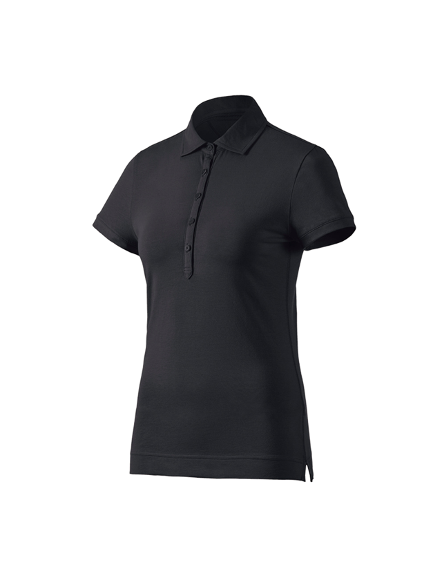 Koszulki | Pulower | Bluzki: e.s. Koszulka polo cotton stretch, damska + czarny