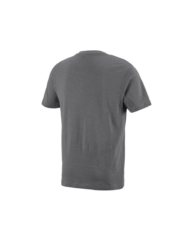 Koszulki | Pulower | Koszule: e.s. Koszulka cotton slub dekolt w serek + cementowy 1