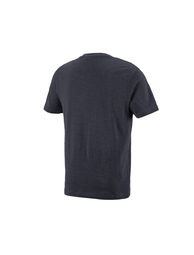 Koszulki | Pulower | Koszule: e.s. Koszulka cotton slub dekolt w serek + szafirowy 1