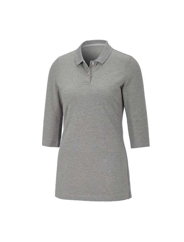 Koszulki | Pulower | Bluzki: e.s. Kosz. polo z piki ręk.3/4 cotton stretch,da. + szary melanżowy
