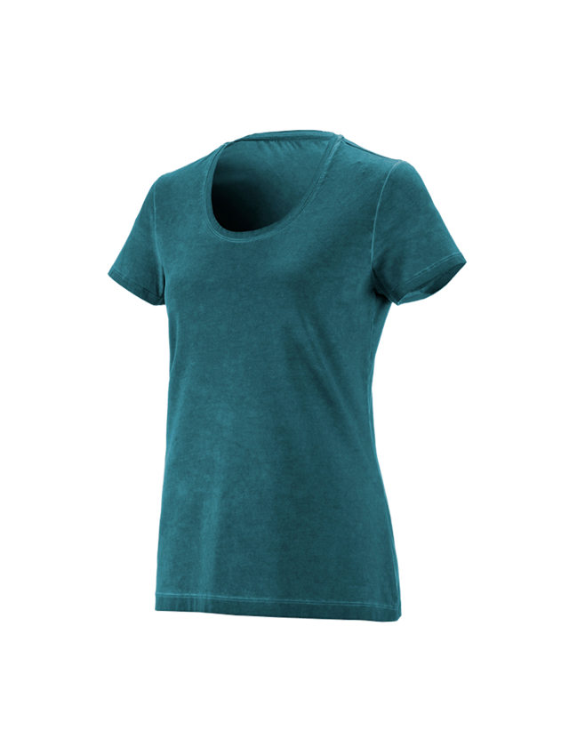Koszulki | Pulower | Bluzki: e.s. Koszulka vintage cotton stretch, damska + ciemny cyjan vintage 3