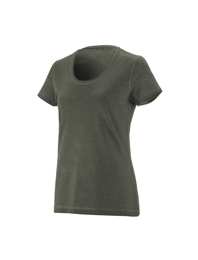 Koszulki | Pulower | Bluzki: e.s. Koszulka vintage cotton stretch, damska + zielony kamuflażowy vintage 3