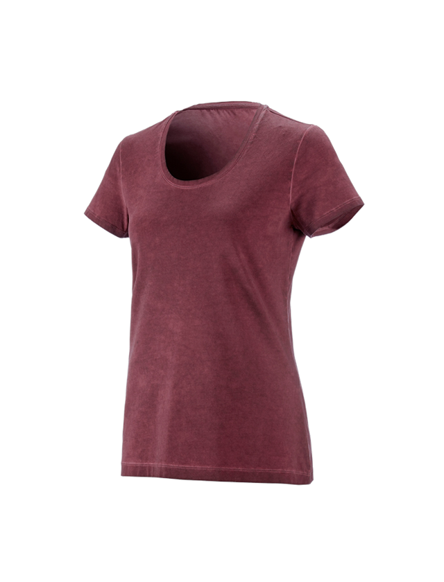 Koszulki | Pulower | Bluzki: e.s. Koszulka vintage cotton stretch, damska + rubinowy vintage 1